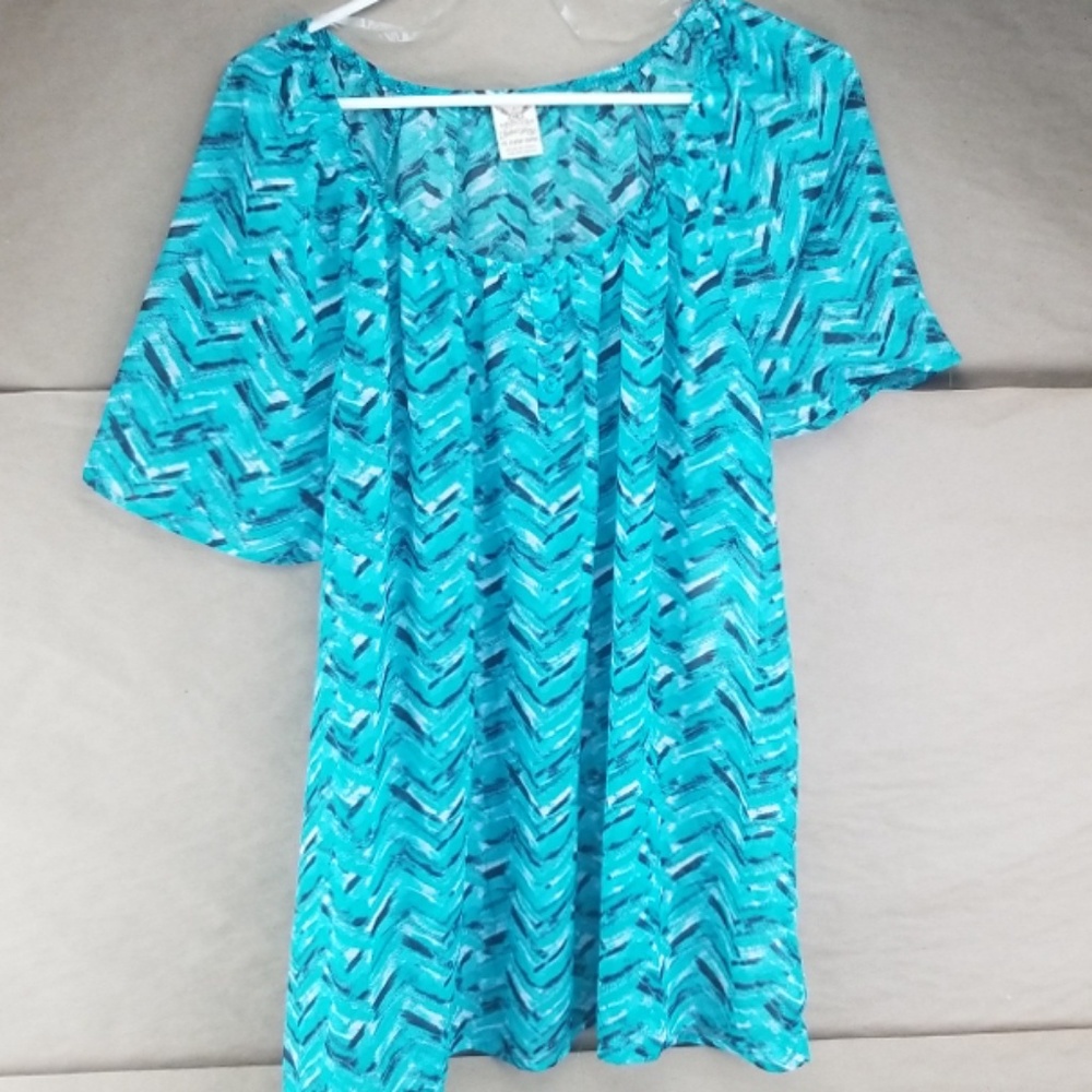 Teal Blouse SZ 2X
